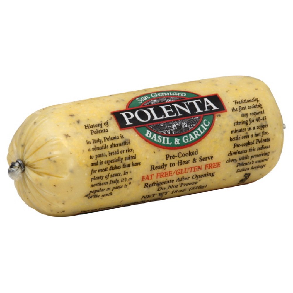San Gennaro Polenta Basil & Garlic, 18Ounce (Pack of 6