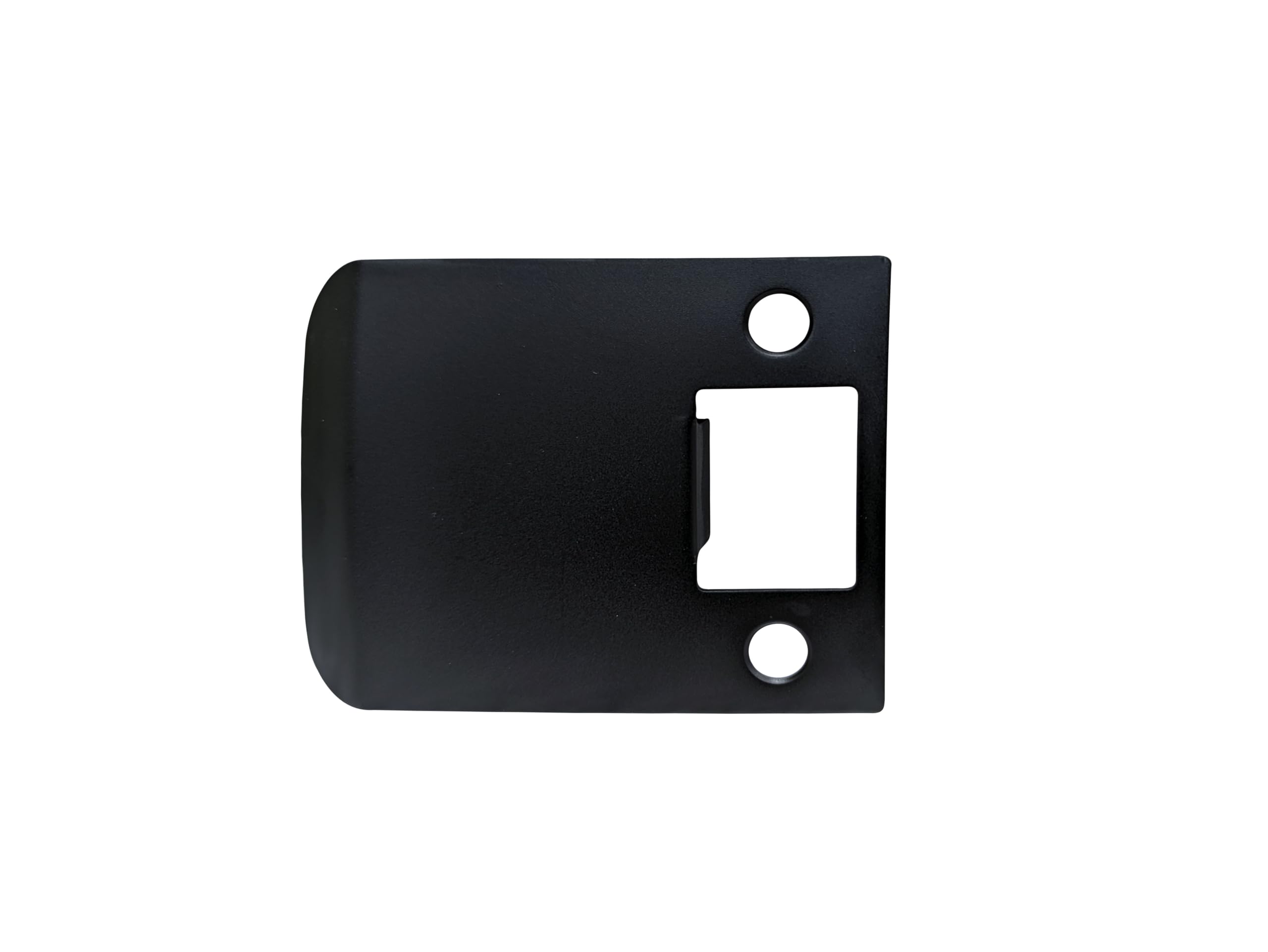 QCAA Solid Brass Extended Lip Strike, 3''X2-1/4", Matte Black, 1 Pack, Made in Taiwan