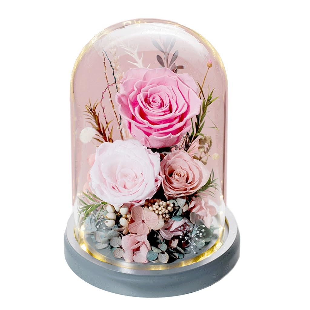 Schmuck, ewige Blumen Schmuck, Geburtstag, QIXI-Fest, getrocknete Blumenstraußbox for Frau und Freundin