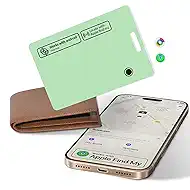 Tracking Card for Apple & Android, Credit Card Tracker for Wallet Works with Apple Find My & Google's Find Hub (Green, 1 Pack)
