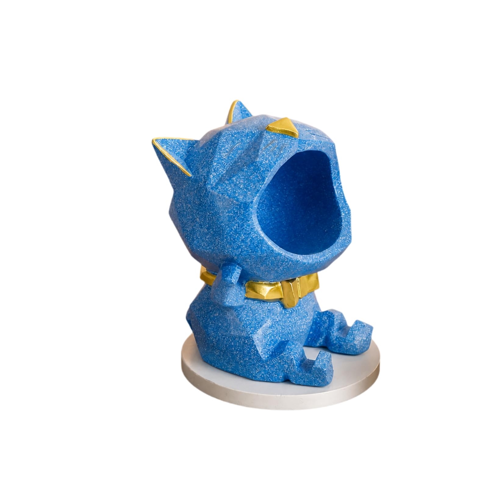 MagiDeal Figura con Almacenamiento Figura Resina con Campana Coleccionable Adorno Computadora Minino para Armario, Almacenamiento