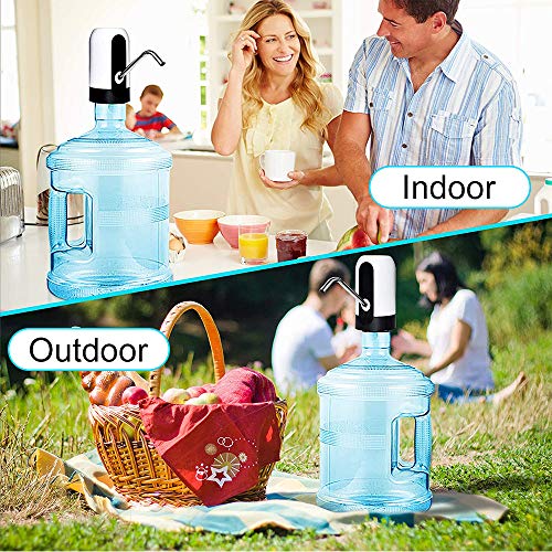 Bomba de garrafa de água Hogreat, bomba de água elétrica portátil de 17,7 litros, carregador USB uni