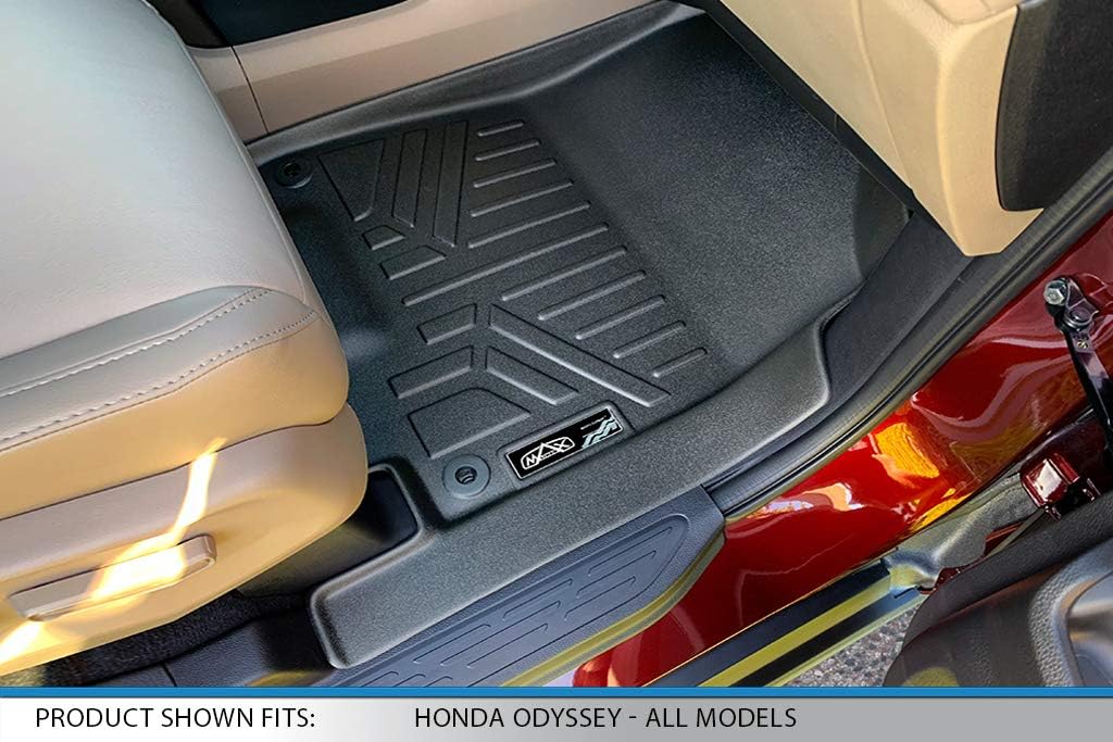 SMARTLINER Custom Fit Floor Mats 2 Rows and Cargo Liner Behind 3rd Row Set for 2018-2025 Honda Odyssey - Image 3