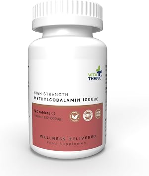 VitaThrive  Vitamin B12 1000 g Tablets   High Strength Methylcobalamin Vitamin B12 Supplement for Energy, Cognitive Function & Nervous System Support   Vegan Tablets   120 Tablets