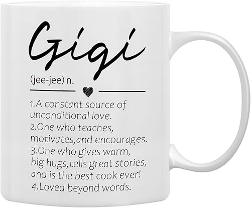 Gigi Definition - Taza de café con texto en inglés "Gigi Grandma Mother", regalos de cumpleaños para nieta, nieto, regalos para la mejor abuela disponible en Yaxa Peru