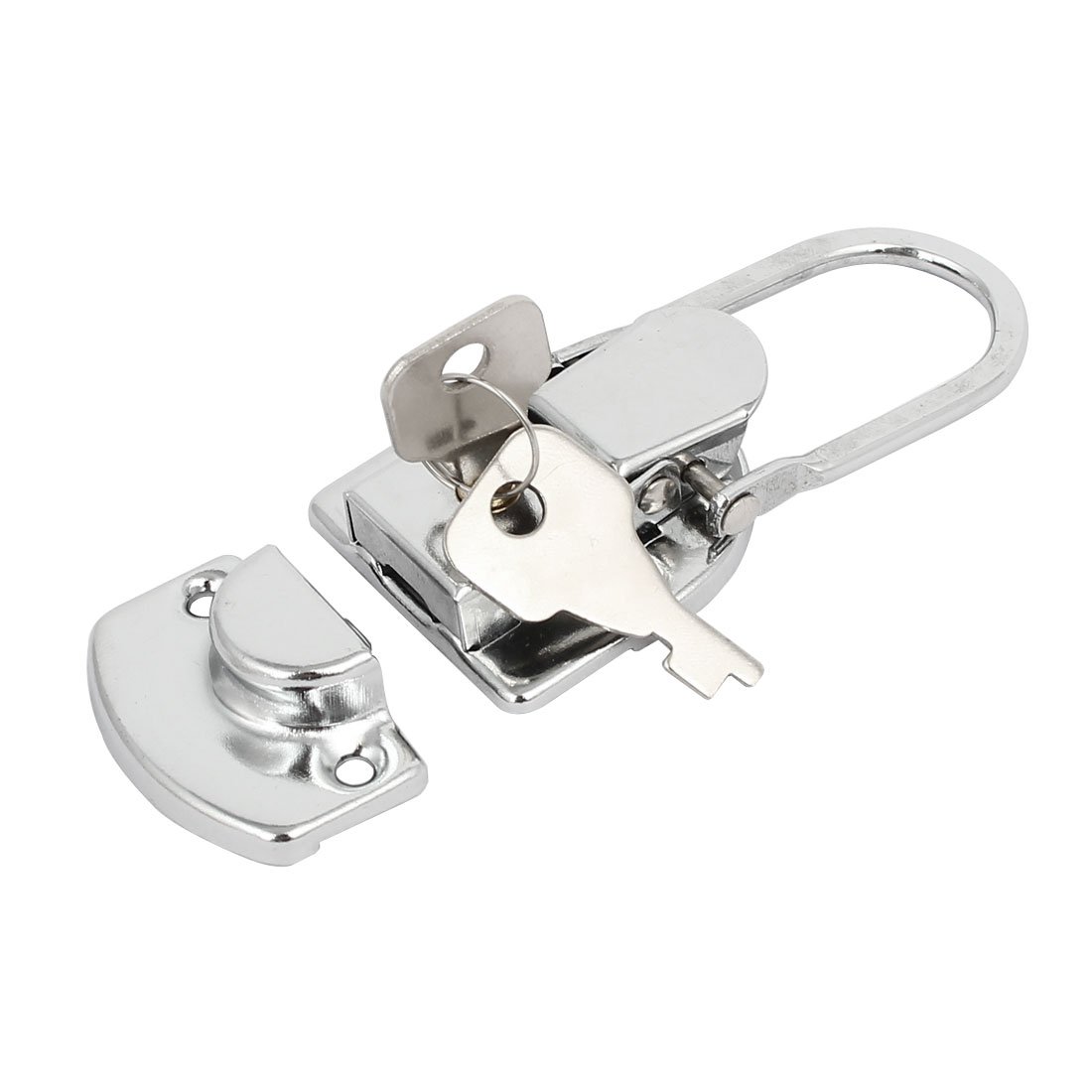 Image secondaire de sourcingmap Valise Valise Metal Loquet à bascule de verrouillage de 65mm Longueur Hasp 2pcs avec 2 clés