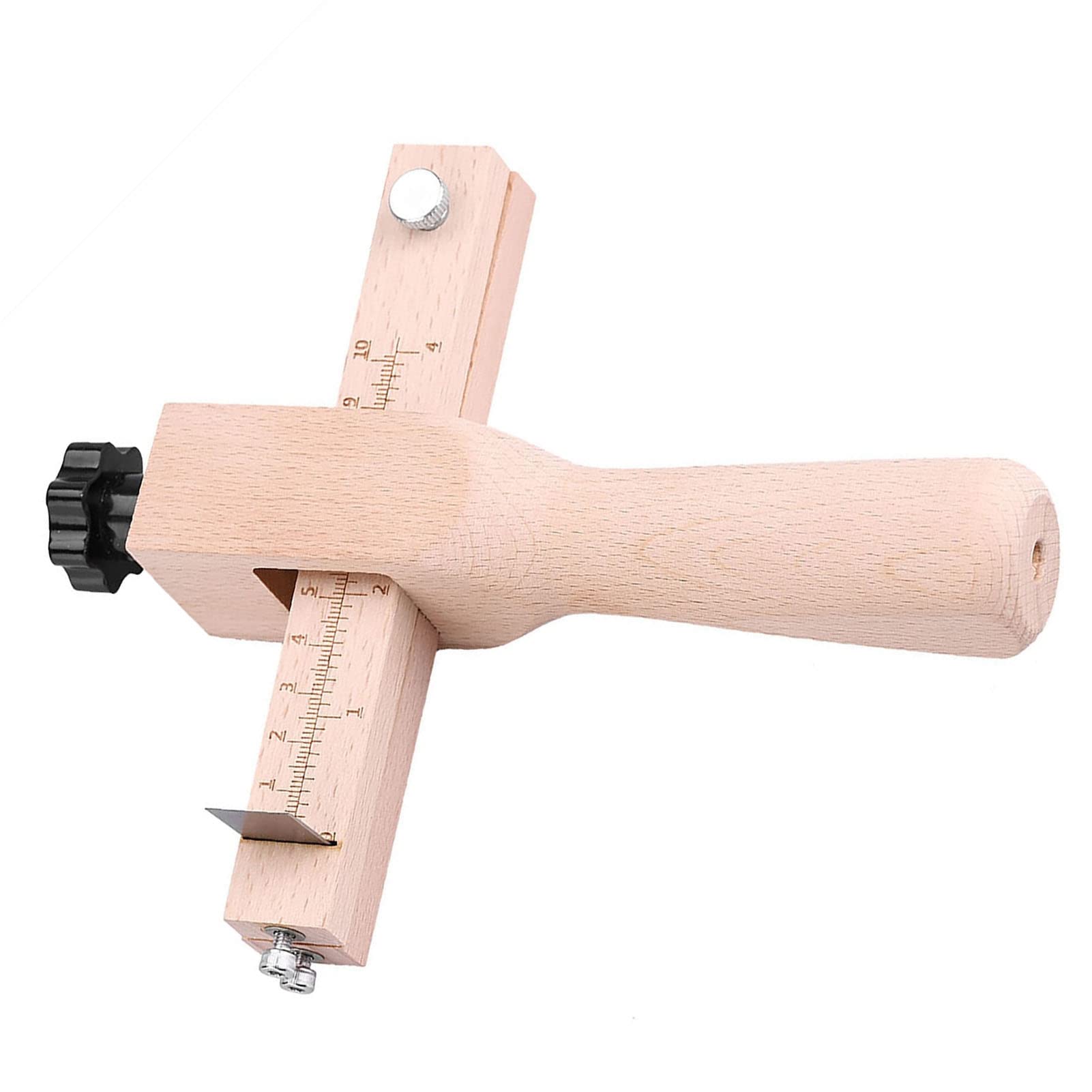 Bande de cuir en bois à sangle réglable Outil de dé DIY Craft outils Cutter avec 5 lames