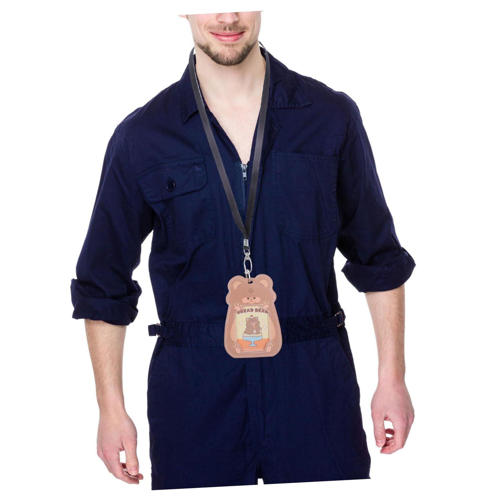 50pezzi Cordino per Badge Identificativo Cordini Neri con Clip Laccetti Piatti da Ufficio Cordino con Gancio Girevole per Tessere Confezione di Cordini per Pass di Lavoro