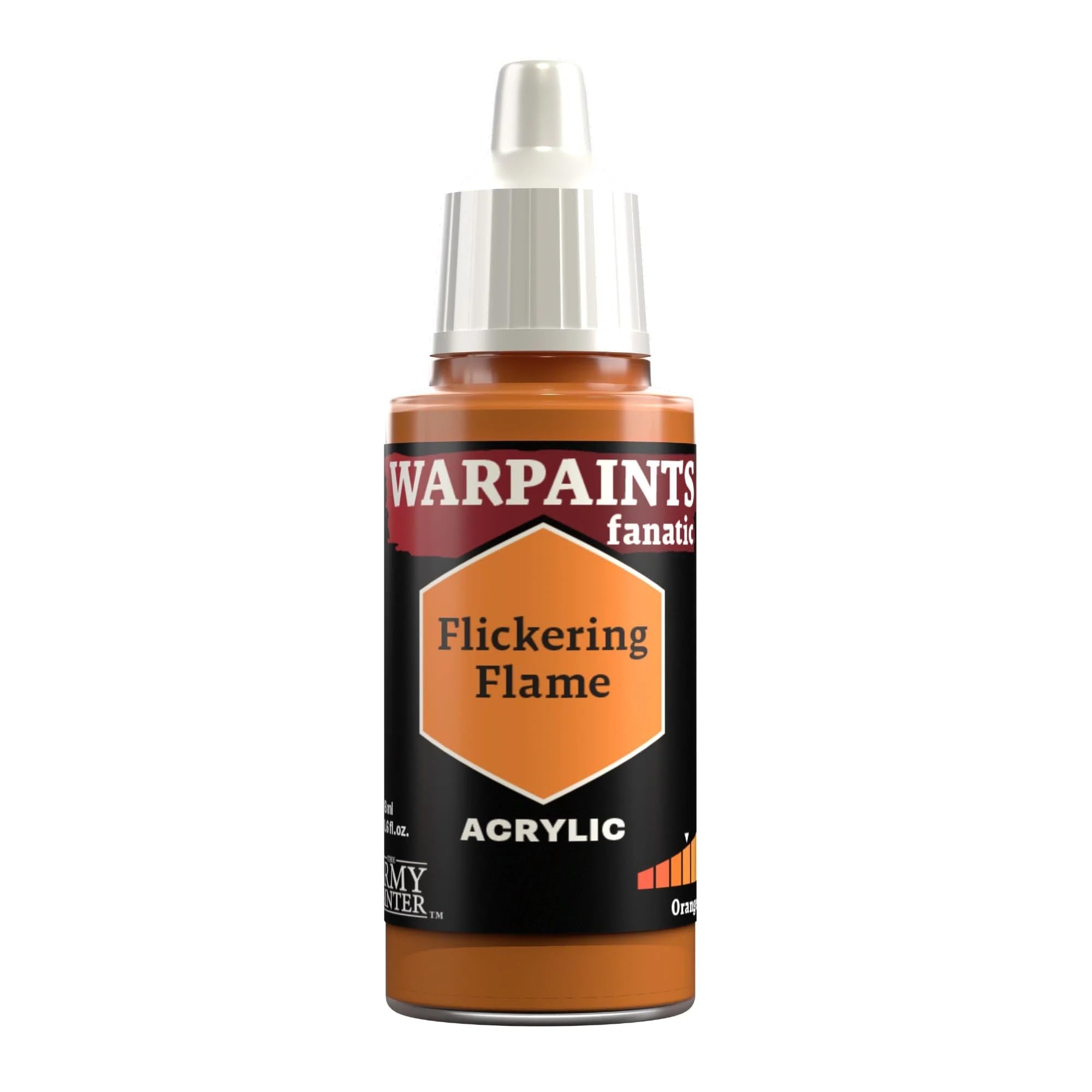 The Army Painter, Warpaints Fanatic Flickering Flame Single Acrylics, Miniature Hobby Painting, Quality Paint for Miniature Wargaming