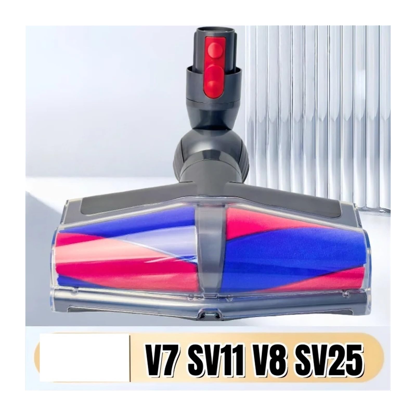 Compatible Con Aspiradora Dyson V15 V11 V10 G5 V8 V7, Boquilla De Suelo Con Rodillo Suave, Cepillo De Suelo De Terciopelo Suave De Doble Cono Con Luces(V7 SV11 V8 SV25)