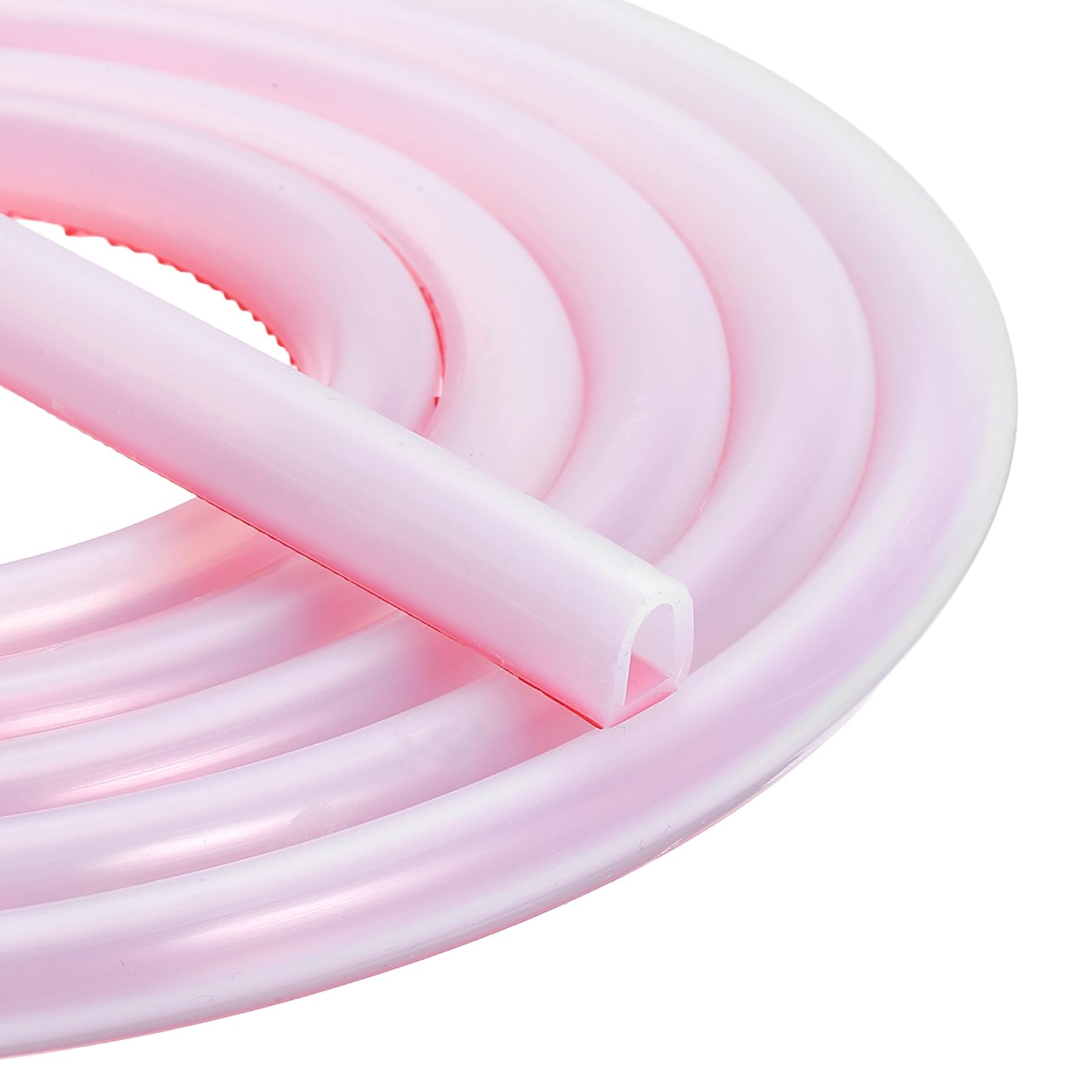 sourcing map Weather Stripping Door Seal, 10 ft Self-Adhesive D-Shape Seal Strip Silicone Insulation Window Gap Filler for Door Frame Sealing Gap (15/32" W x 15/32" T, Clear)