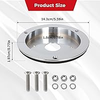 Vista 7 de Juego de 4 cubiertas redondas de bisel de luz de marcador de 4 pulgadas, bisel de luz trasera de aleación de aluminio para camión, caravana