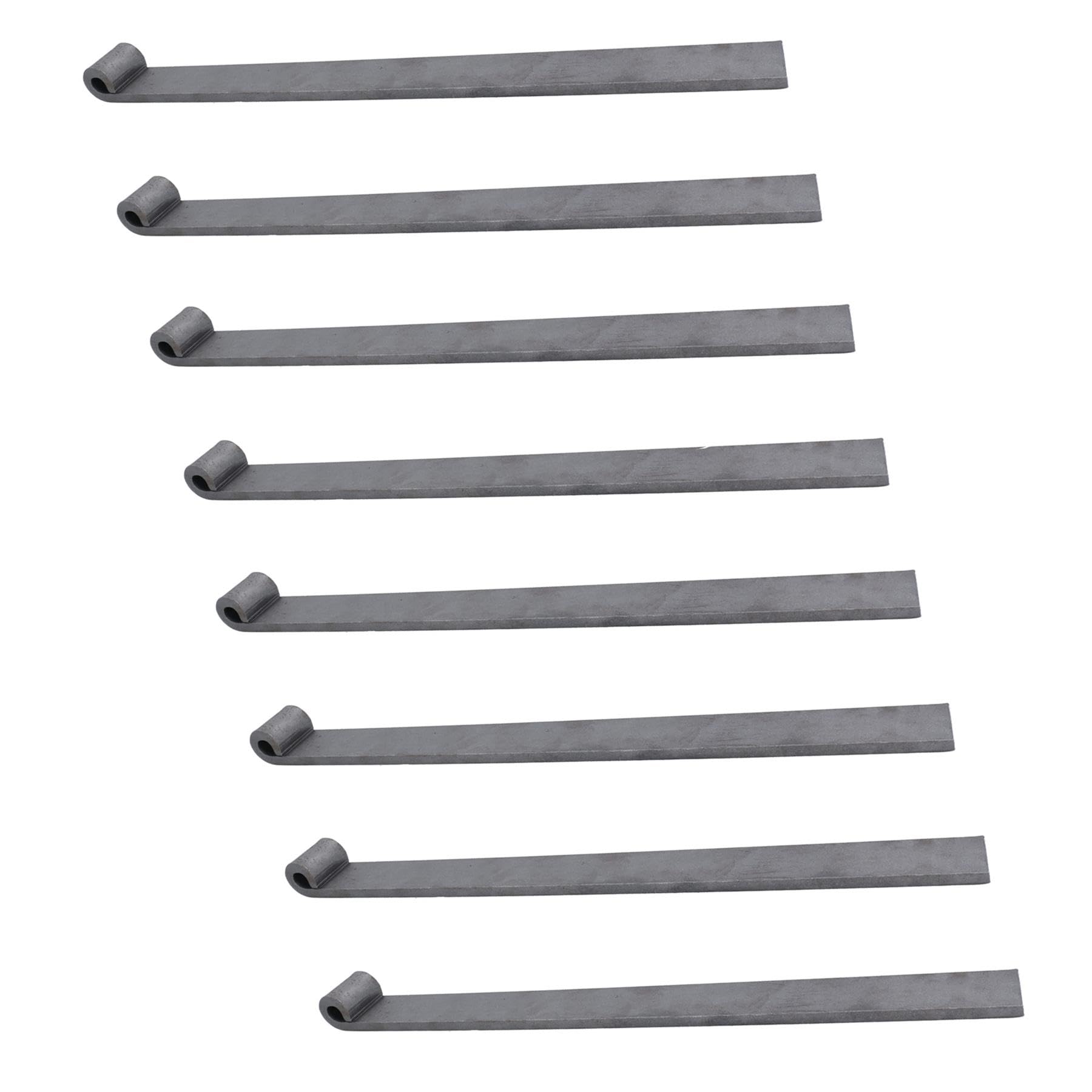 Trailer Tailgate Strap Hinge Self Colour 12.5mm Pin Weld On 460mm Long 8pc