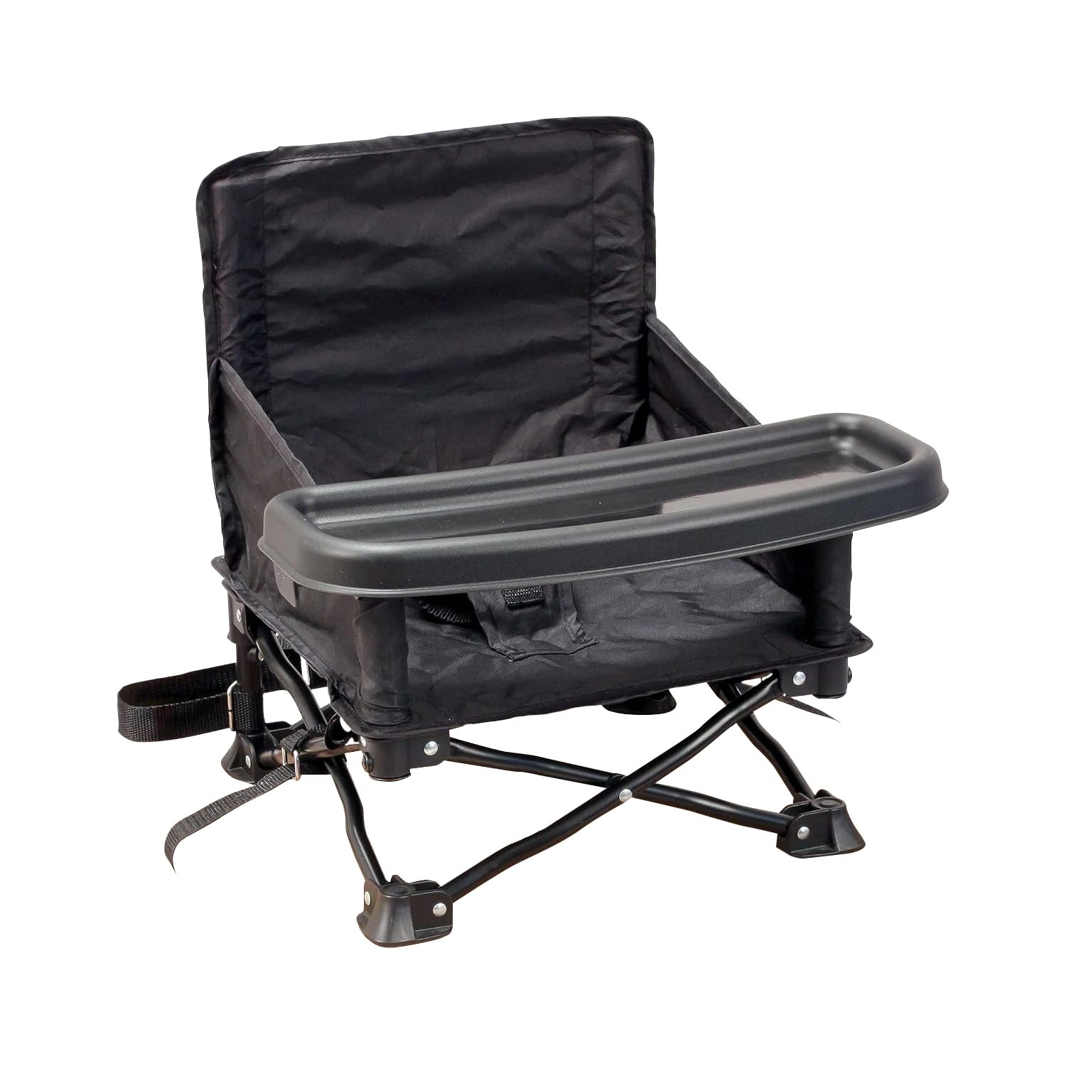 BAMBISOL Chaizounette 2 in 1 Travel Booster Seat with Carry Bag Quick Fold Compact Black