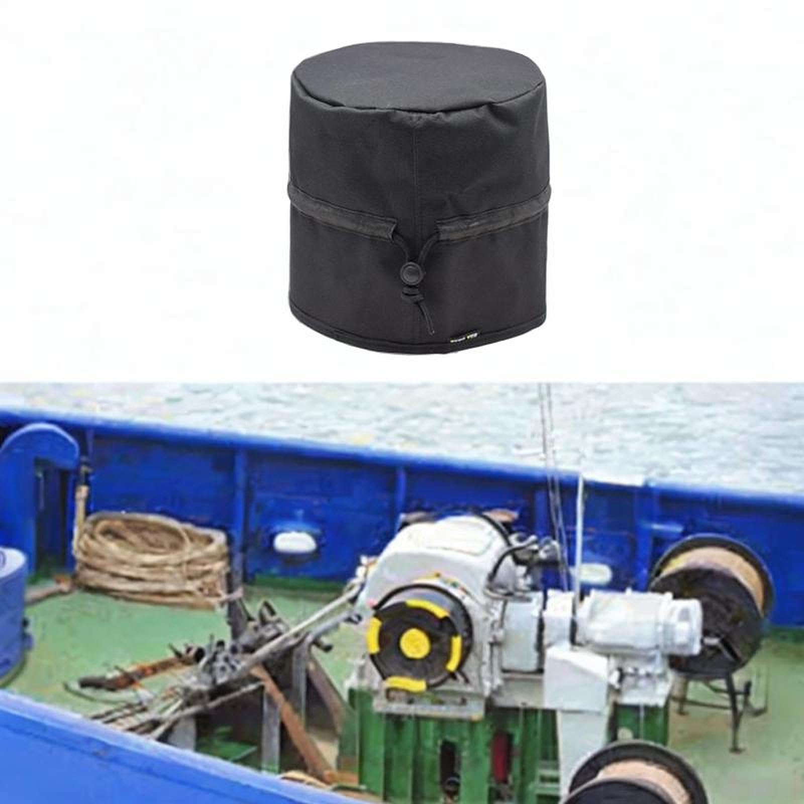 Housse Treuil Bateau Housse Winch Voilier Protège Treuil Yacht Accessoire Corde Bateau en Tissu Oxford Résistant avec Cordon pour La Protection Batea