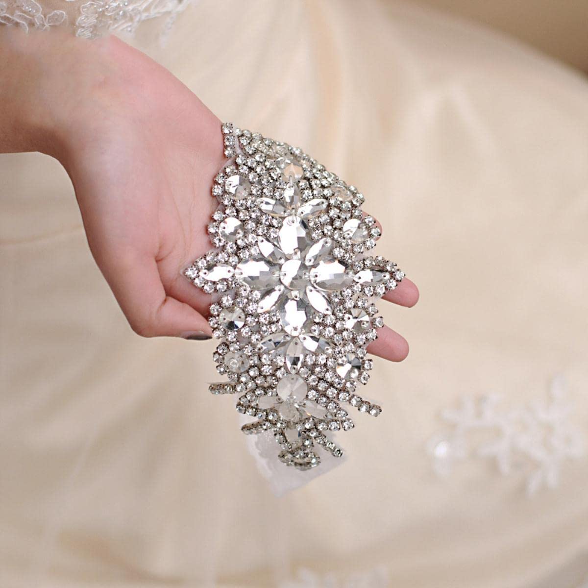 Doux Sexy Mariage Jarretières Ceintures Femmes Fille Diamant Dentelle Élastique Jambe Anneau pour Soirée Soirée Maison Cosplay THS01-TH21 (S01 B)