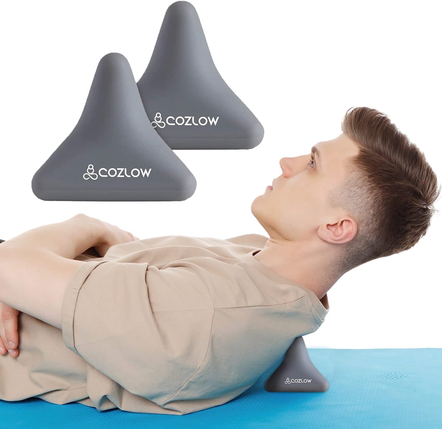 COZLOW Muscle Knot Remover Trigger Point Wellness Massage Triangle Set (2 Pack)