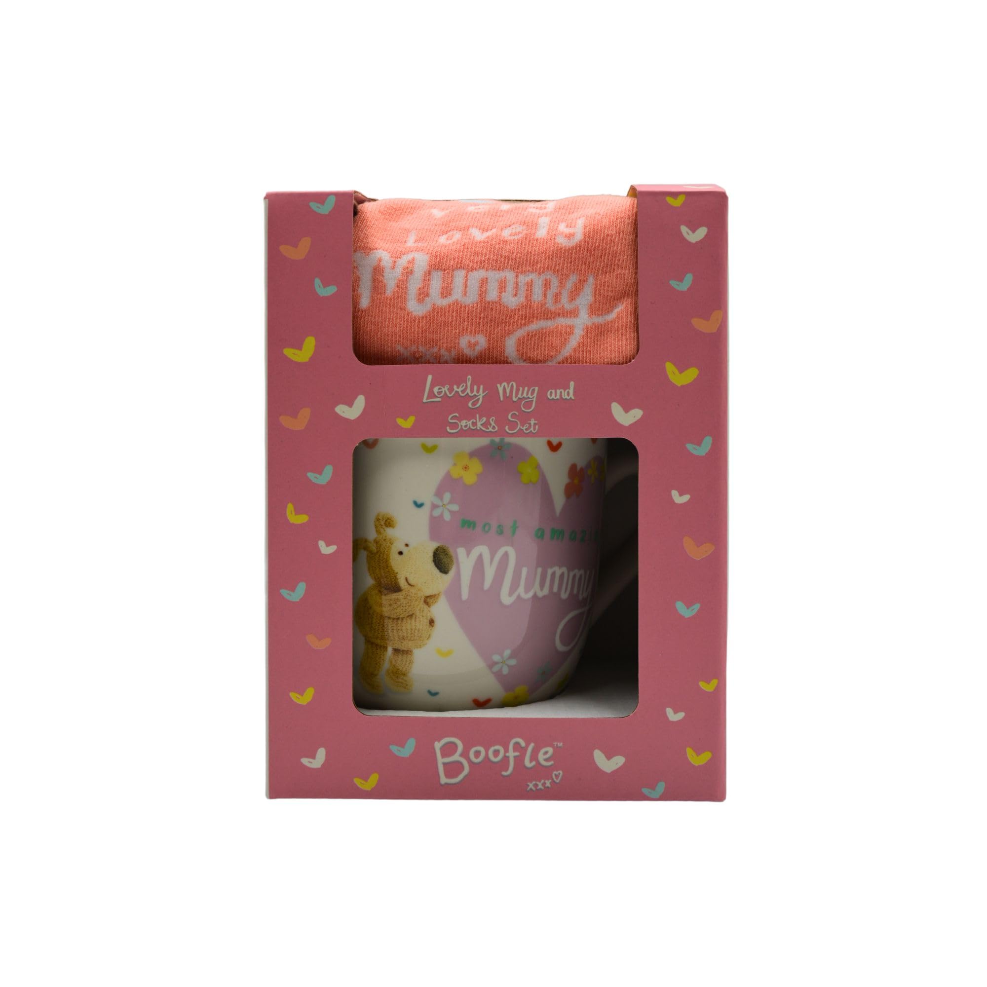 Boofle Multicoloured Amazing Mummy Mug & Socks Gift Set Love-Filled Surprise! Gift Idea