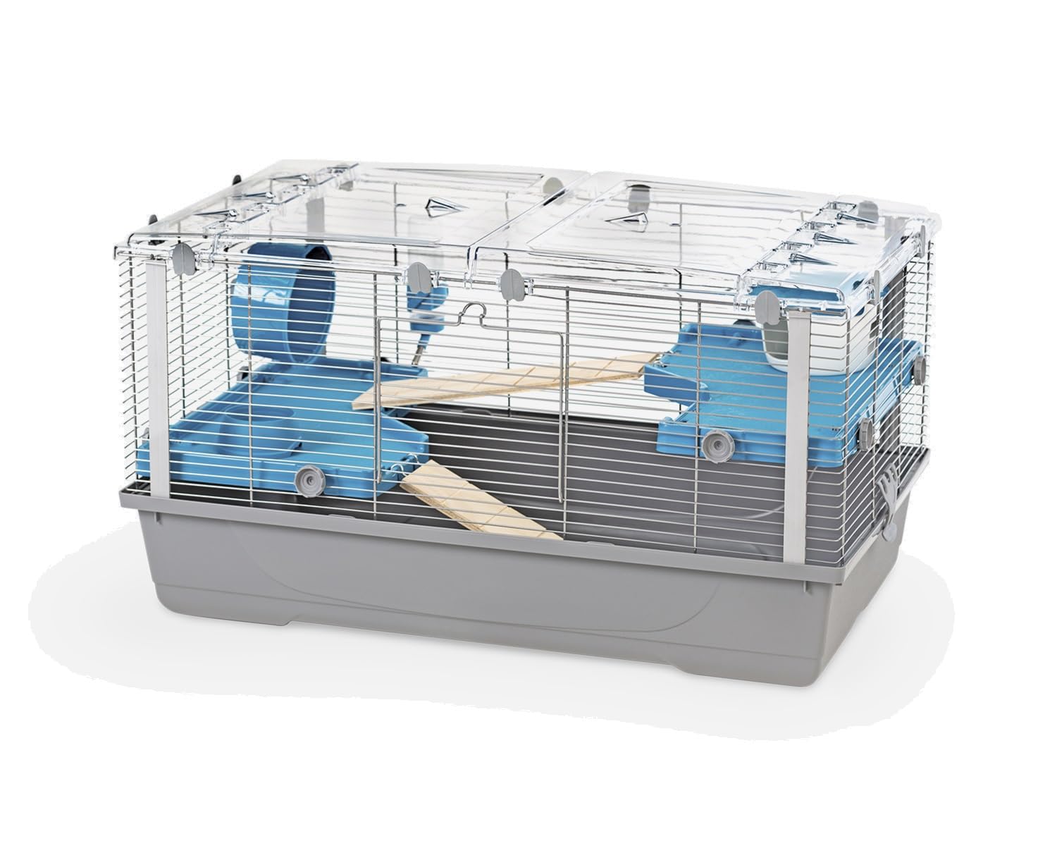Pet's Market - Eva 22 Gabbia per Criceti con Casetta, Mangiatoia e Abbeveratoio e Ruota, Gabbietta per Piccoli Roditori Gabbia per Porcellino d'India 79x45x42h