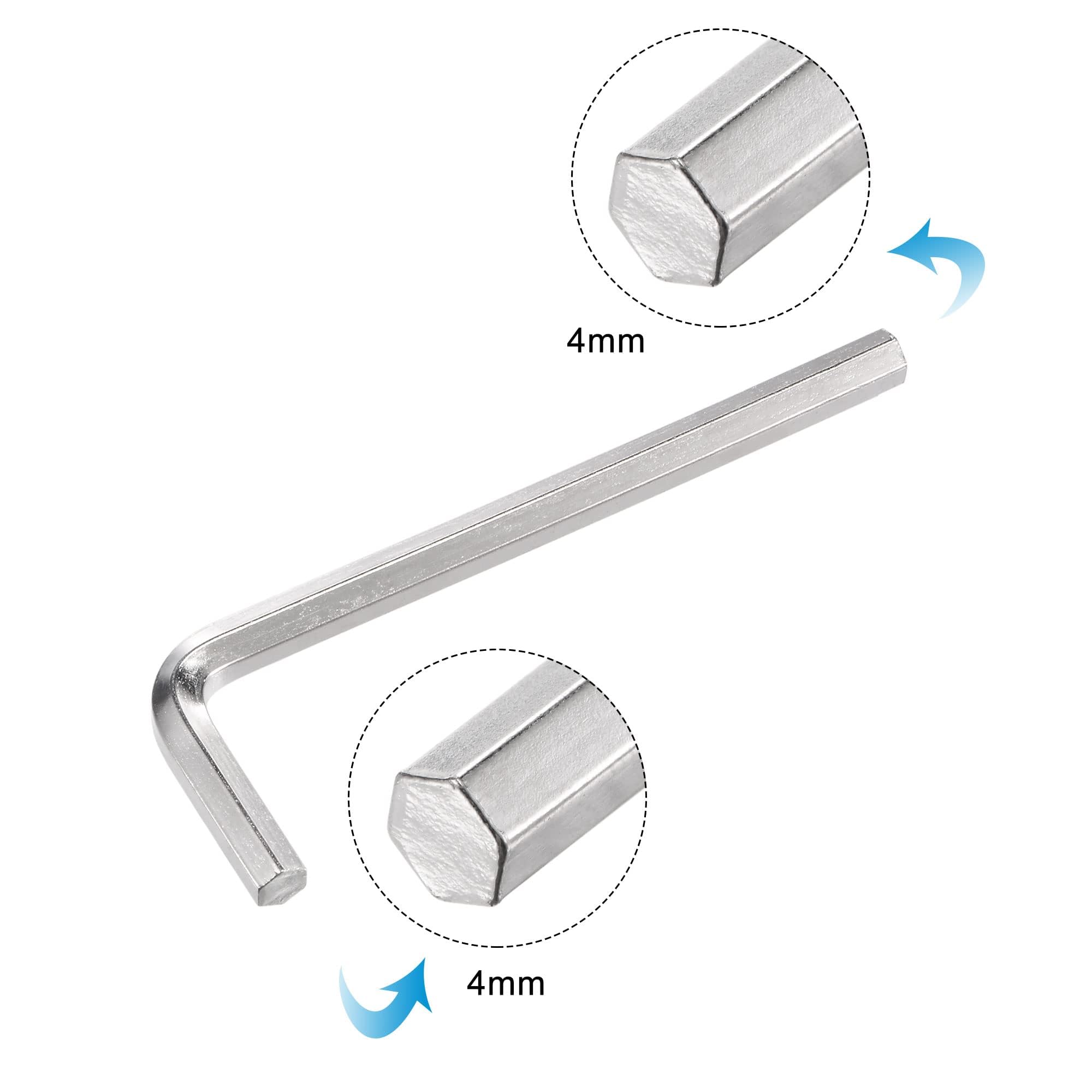 TOP-VIGOR 5Pcs 4mm Hex Key Wrench, Metric CR-V L Shaped Allen Key Imperial Hexagon Head Spanner Tool for Repairing Installation - Image 4