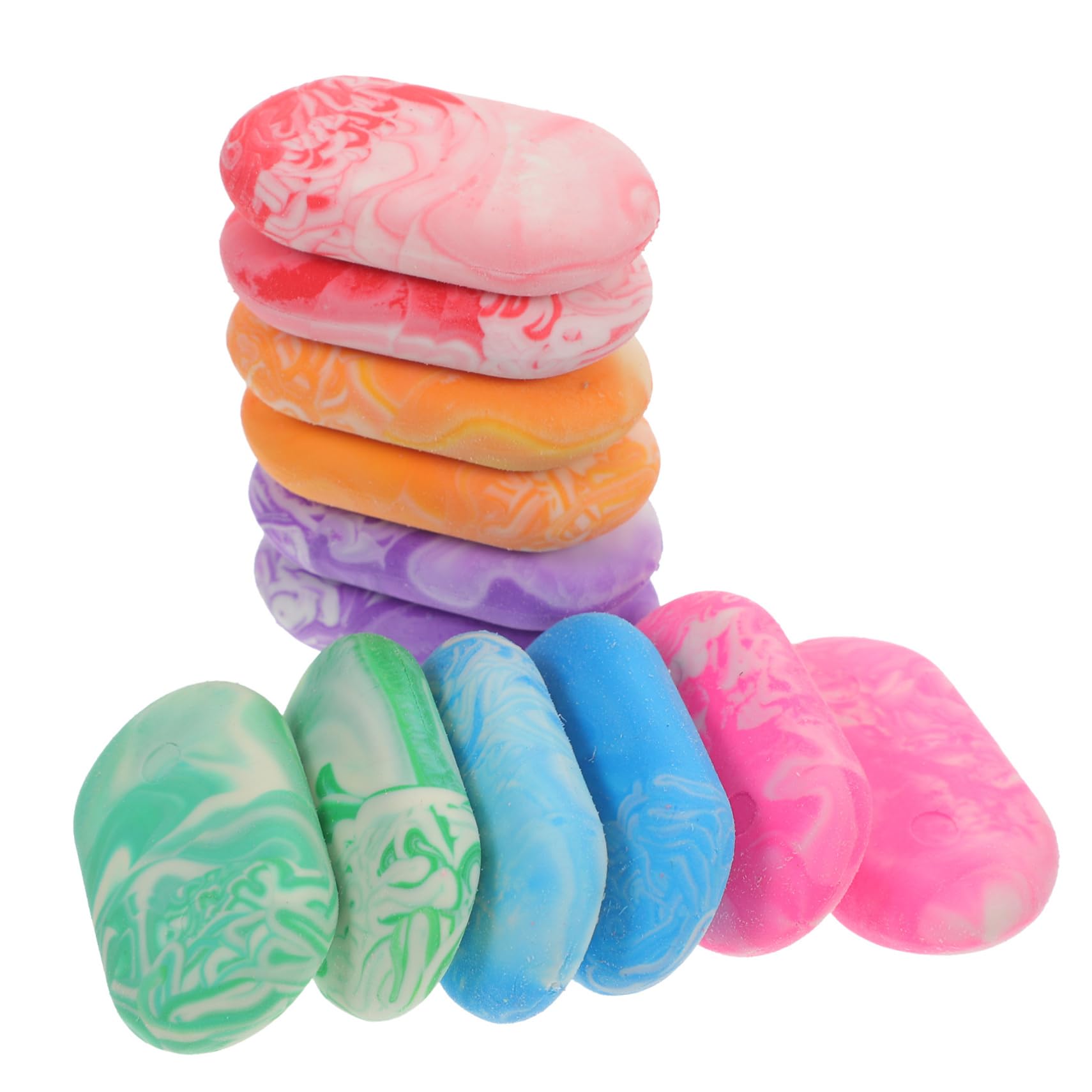 SHINEOFI 5 Sätze Marmor Radiergummi Marmor Radiergummis Für Bleistifte Weich Tragbar Zum Zeichnen Kleiner Radiergummi Radiergummis Für Das Klassenzimmer Marmor 12 Stück * 5