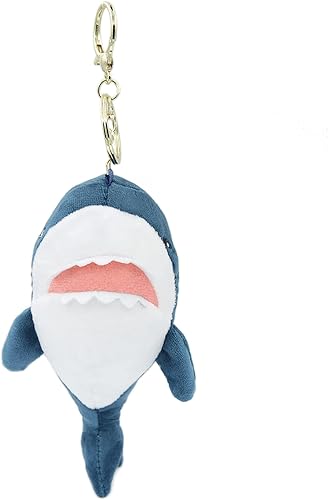 Miniatura 6 de Llavero de peluche de tiburón para niños, mochila de peluche de tiburón de 6 pulgadas, regalo para niñas y niños