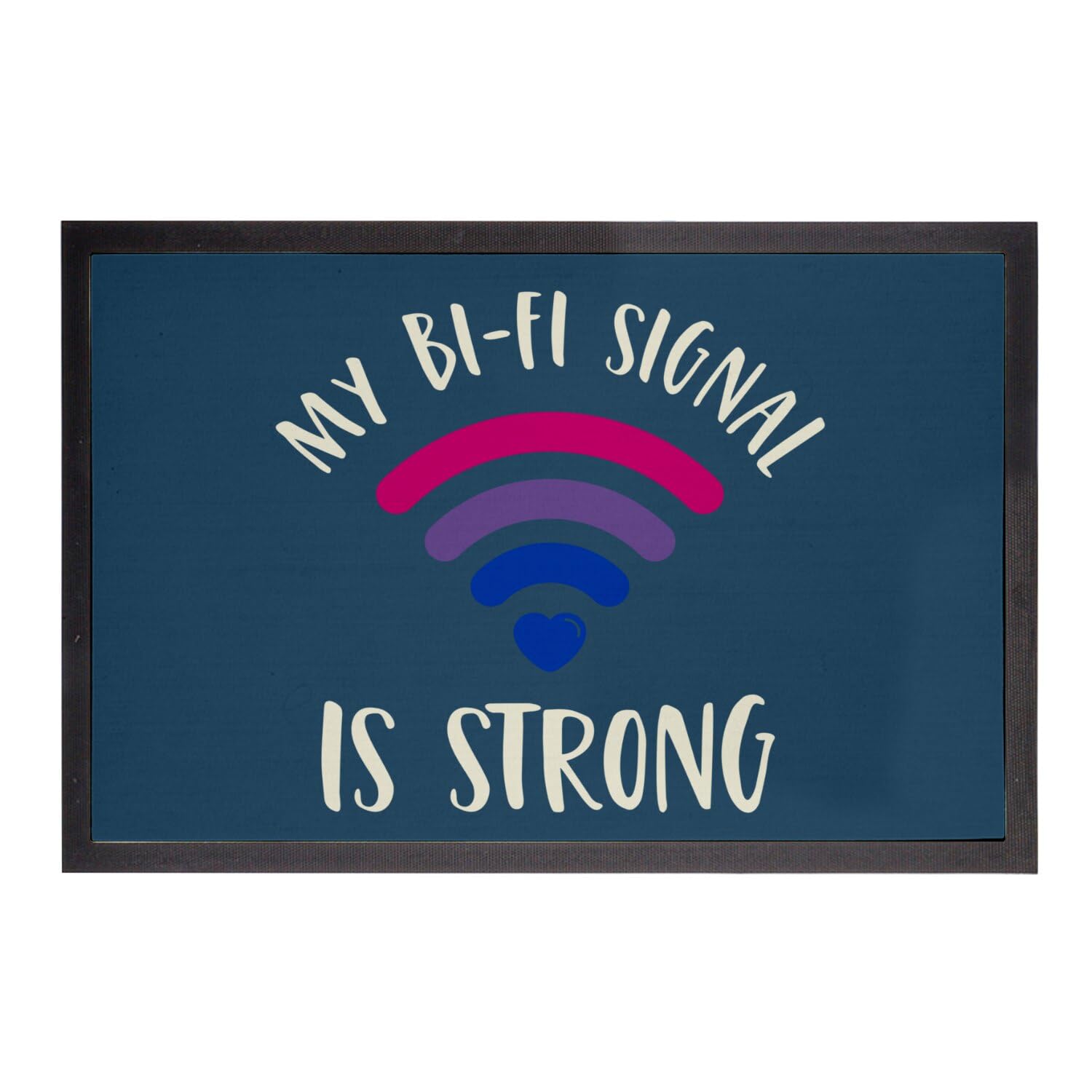 Paillasson bleu LGBTQ+ gay et lesbien tapis d'entrée original 75x50cm