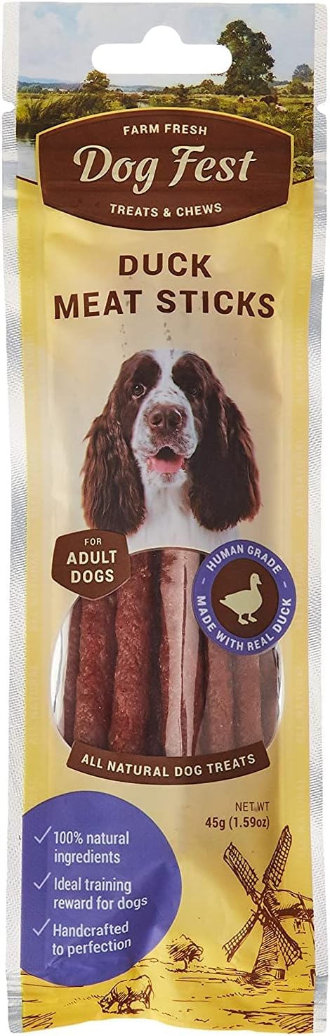 Duck Meat Sticks For Adult Dogs,Dog Treats - 45G (1.59Oz), Brown