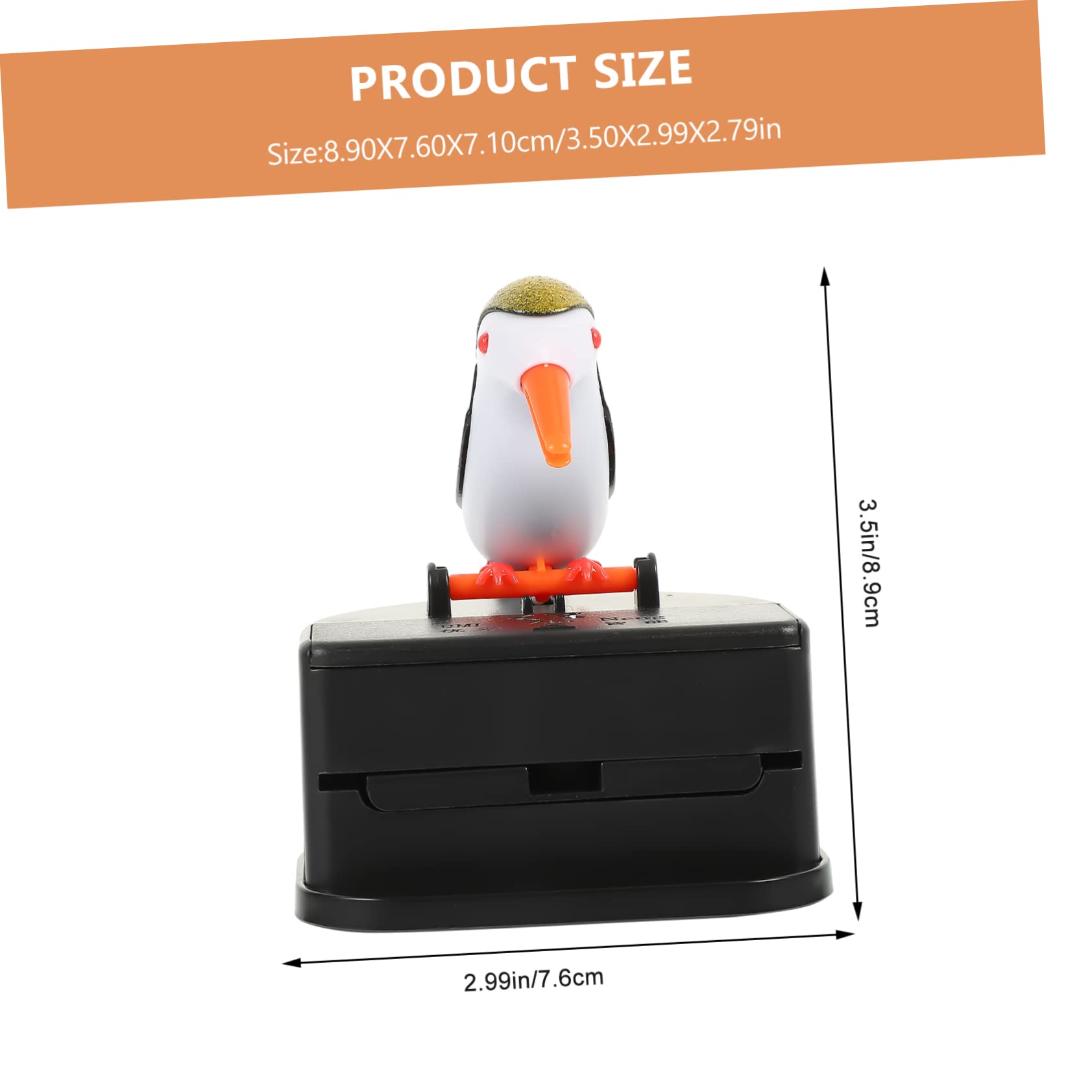 Luxshiny 1Set Creative Bird Design Automatic Toothpick Holder Pressing Type Box for Home Dining Lightweight Toothpick Dispenser Convenient Storage