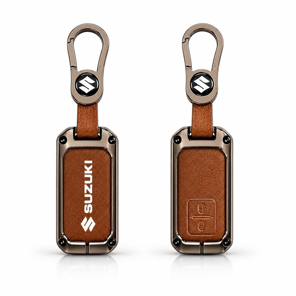 Macbot Waterproof Smart Car Key Cover for Top Model Keys, Compatible with Swift, Brezza, XL6, Grand Vitara, Victoris, Jimny, Baleno, Fronx & Ertiga (Brown)-image-25