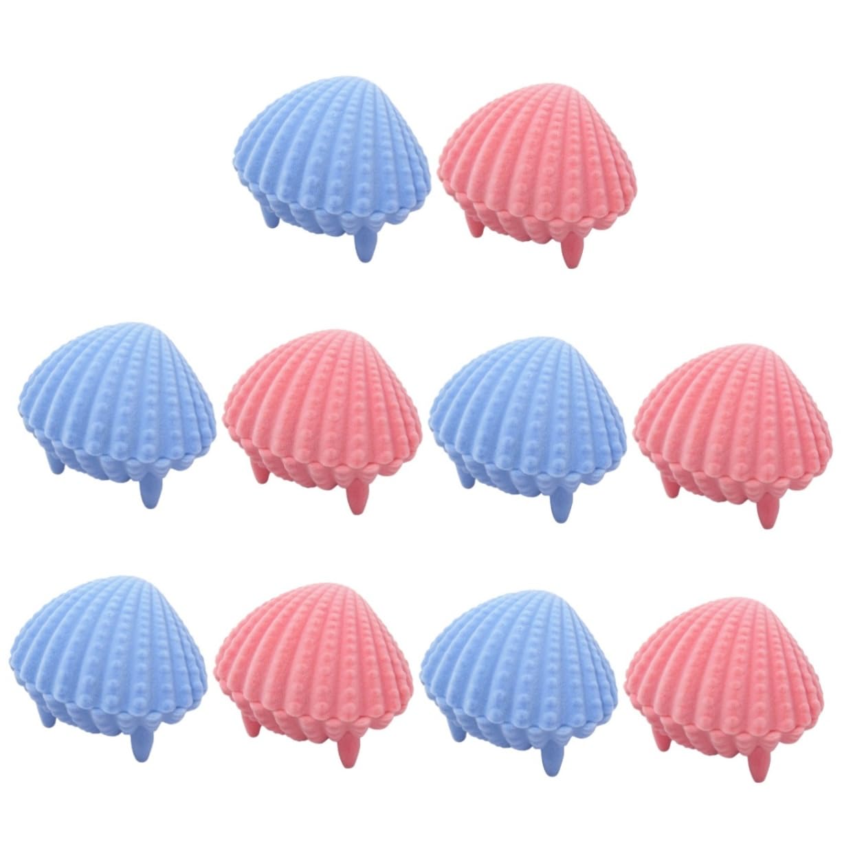 BESPORTBLE 5 Set Scatola Di Gioielli Conchiglie Di Perle Titolare Collana Display Chiave Vetrina Per Collane Custodie Per Gioielli Piccole Scatole Di Gioielli Portagioielli Flanella 2 Pezzi*5