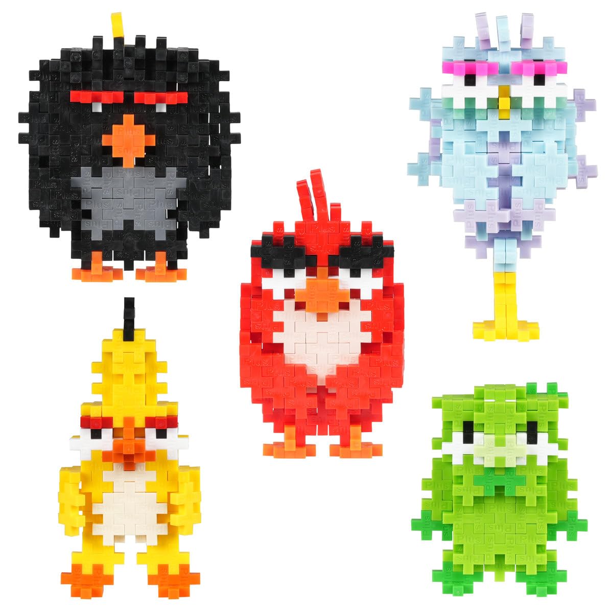 Plus-Plus Angry Birds - Confezione bonus con 5 tubi, 550 pezzi