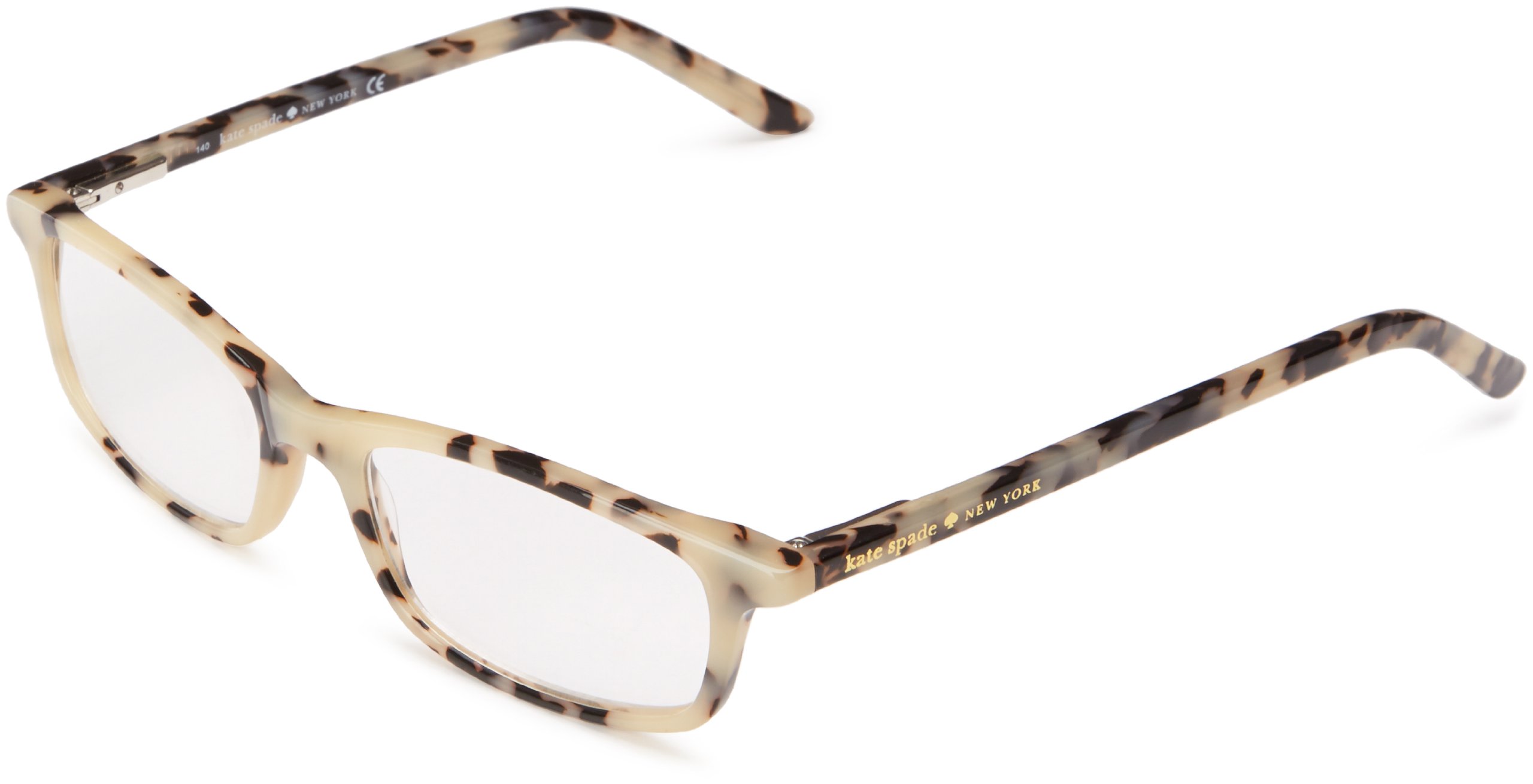 Kate Spade New York Women's Jodie Rectangular Reading Glasses, Hvna Brgn, 50 mm