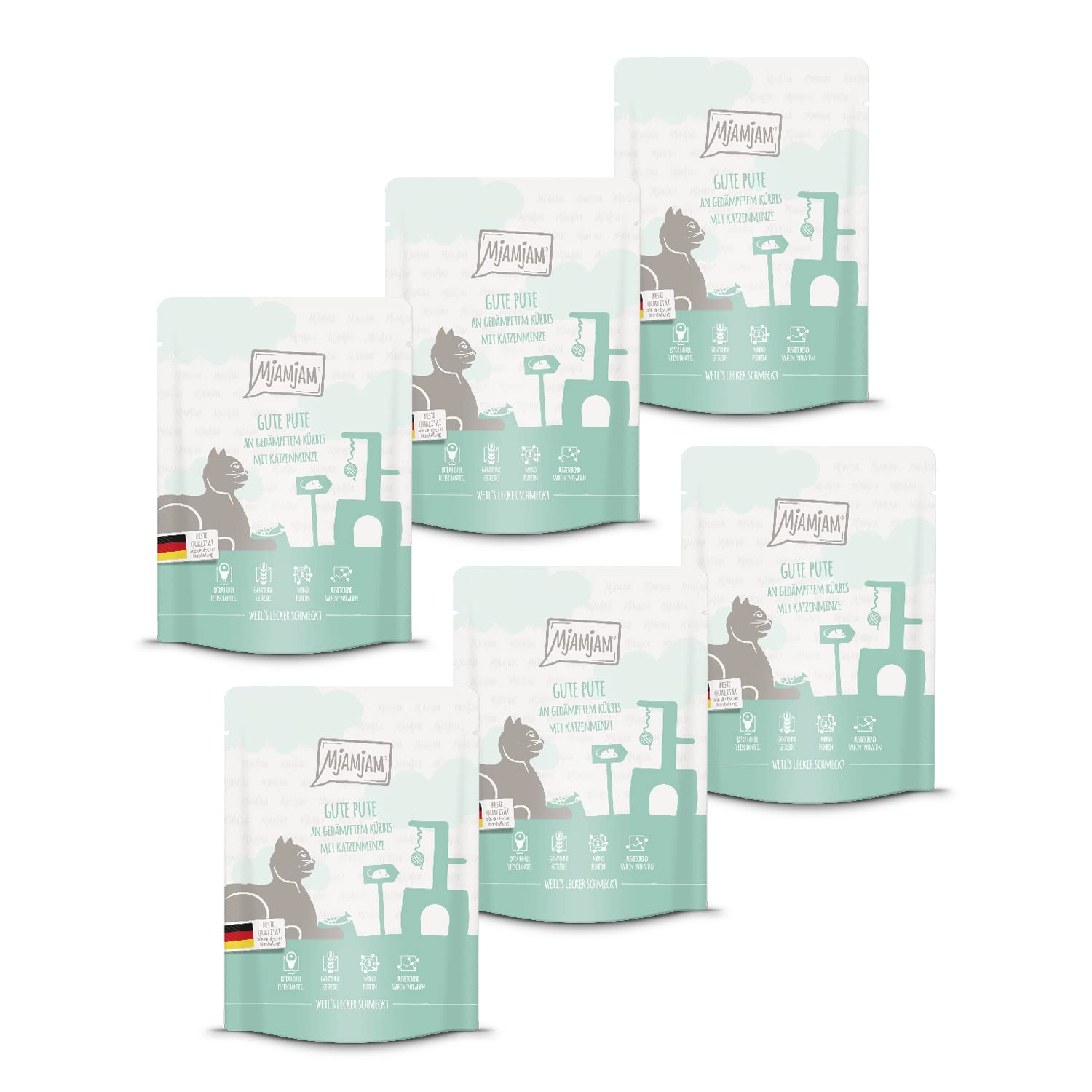 MjAMjAM - cibo umido premium per gatti - Quetschie - buon tacchin...