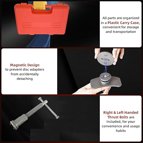 Miniatura 8 de 8MILELAKE Pinza de freno de disco Compresión Wind Back Kit de herramientas de reparación para pastillas de freno Reajuste 18pcs