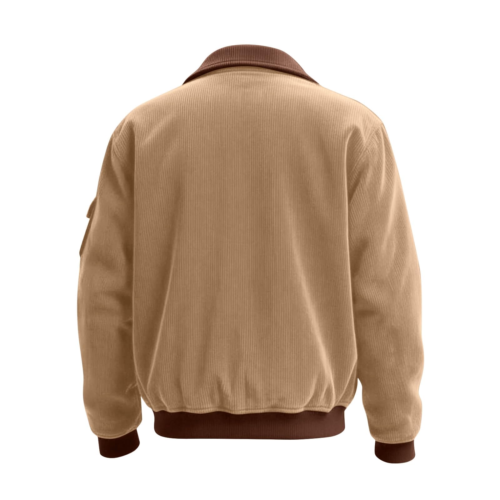 Generisch Cordjacke Herren Bomberjacke Reverskragen Jacke mit Taschen Elegant Warme Winterjacke Winddicht Übergangsjacke Große Größen Männer Freizeitjacke Mode Kurzmantel