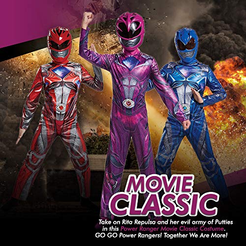 Disguise Pink Power Ranger Movie Costume Small 4-6 – Kids Power Rangers Pink Ranger Costume – Vibrant Pink And Silver Jumpsuit And Half-Mask – Easy Sizing And True To Size! #TOP5