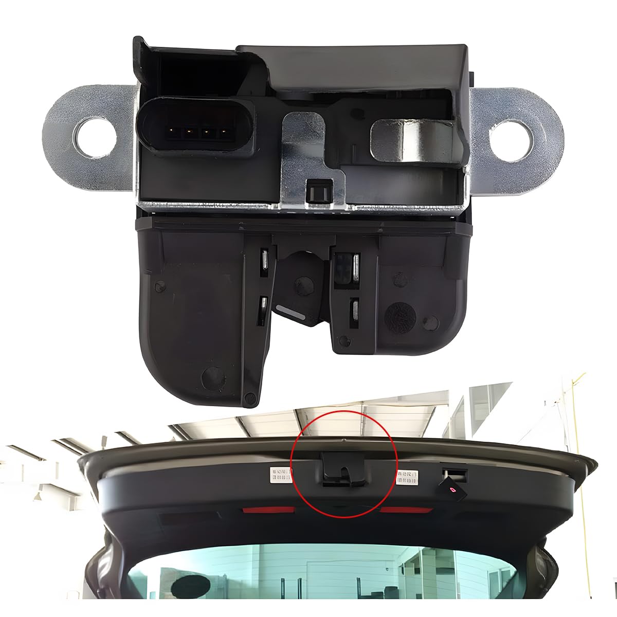 Chiusura Serratura Portellone Posteriore In ABS Nero - Compatibile Con Dacia Logan/Sandero E Clio 2, OEM 7700838546 - 2