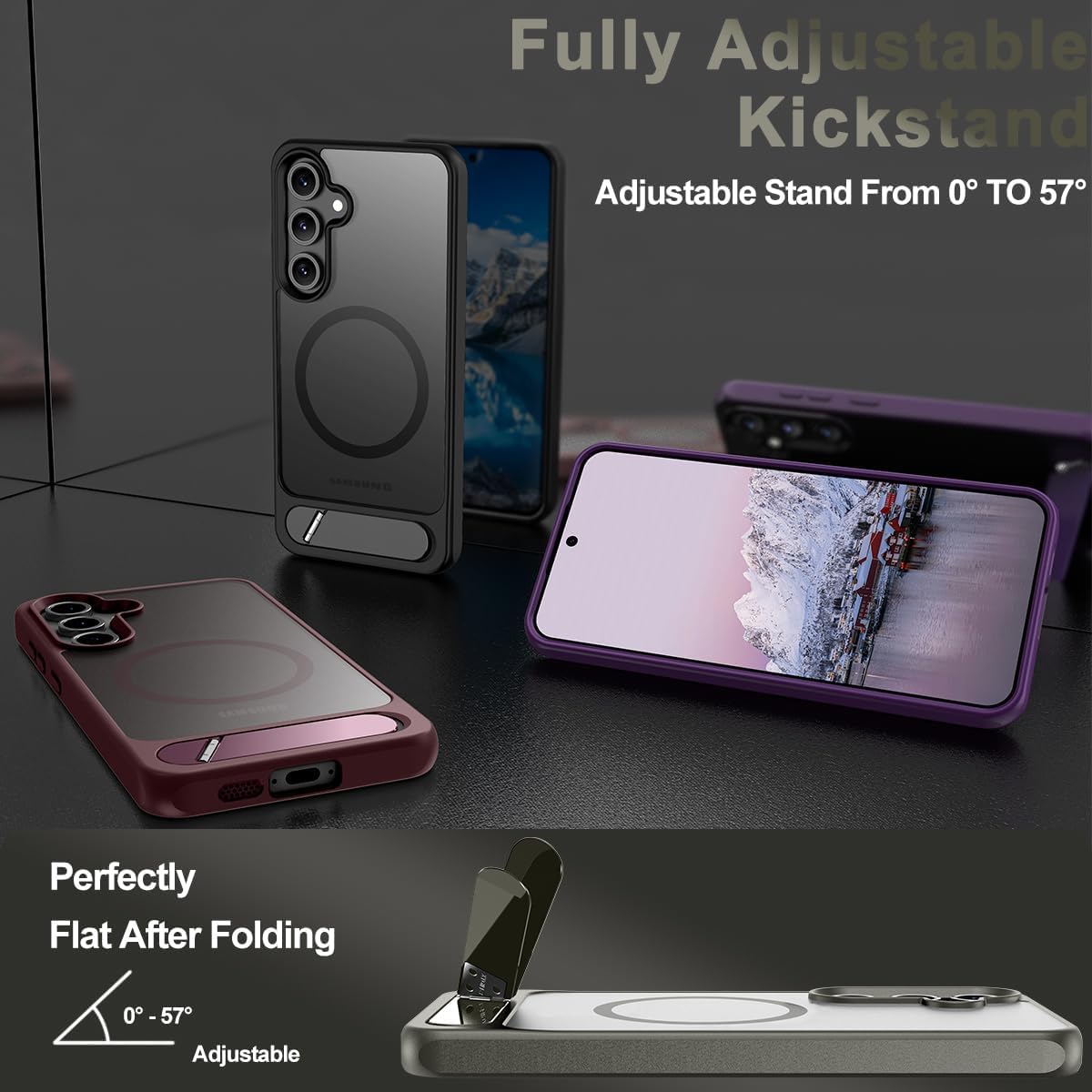 Elzzi Magnetic Case for Samsung S25 Ultra - Kickstand & Mag-Safe -6