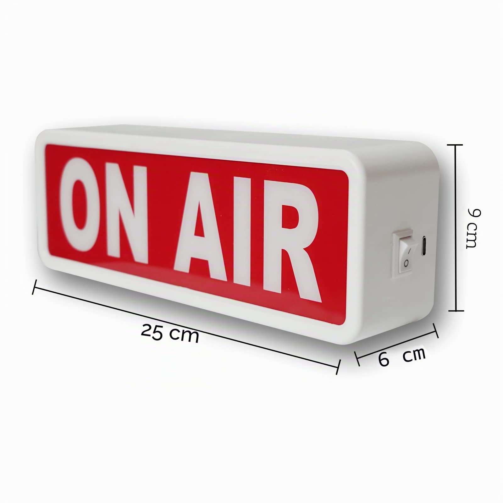 Panneau d'avertissement lumineux pour studio (à domicile/entreprise/bureau ou décoration murale) simple et facile avec interrupteur marche/arrêt