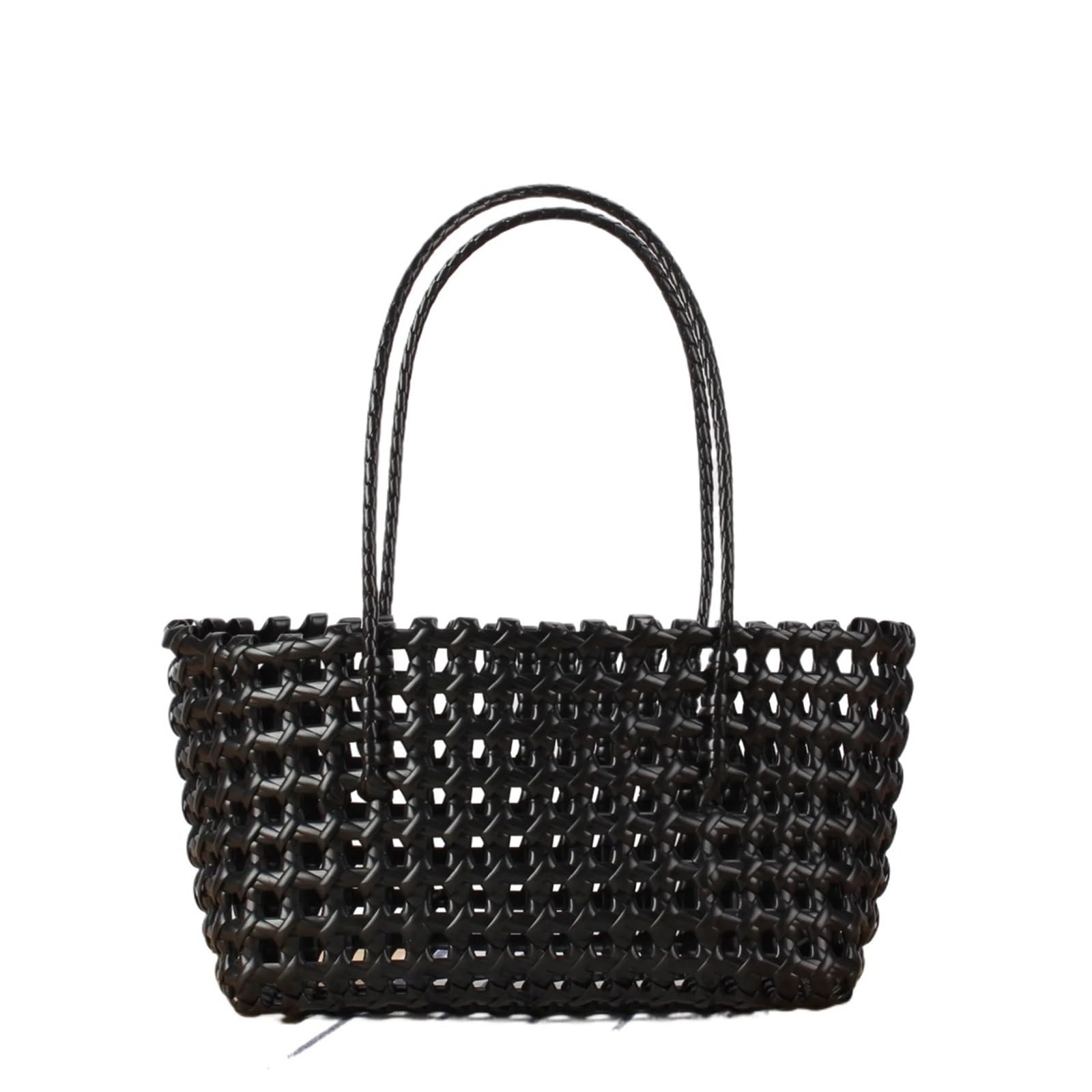 Bolso de Mano Tejido Calado Llegada bolso de cesta diseño hueco for mujer vacaciones en la playa bolsos hombro tejidos Casual versátil diario