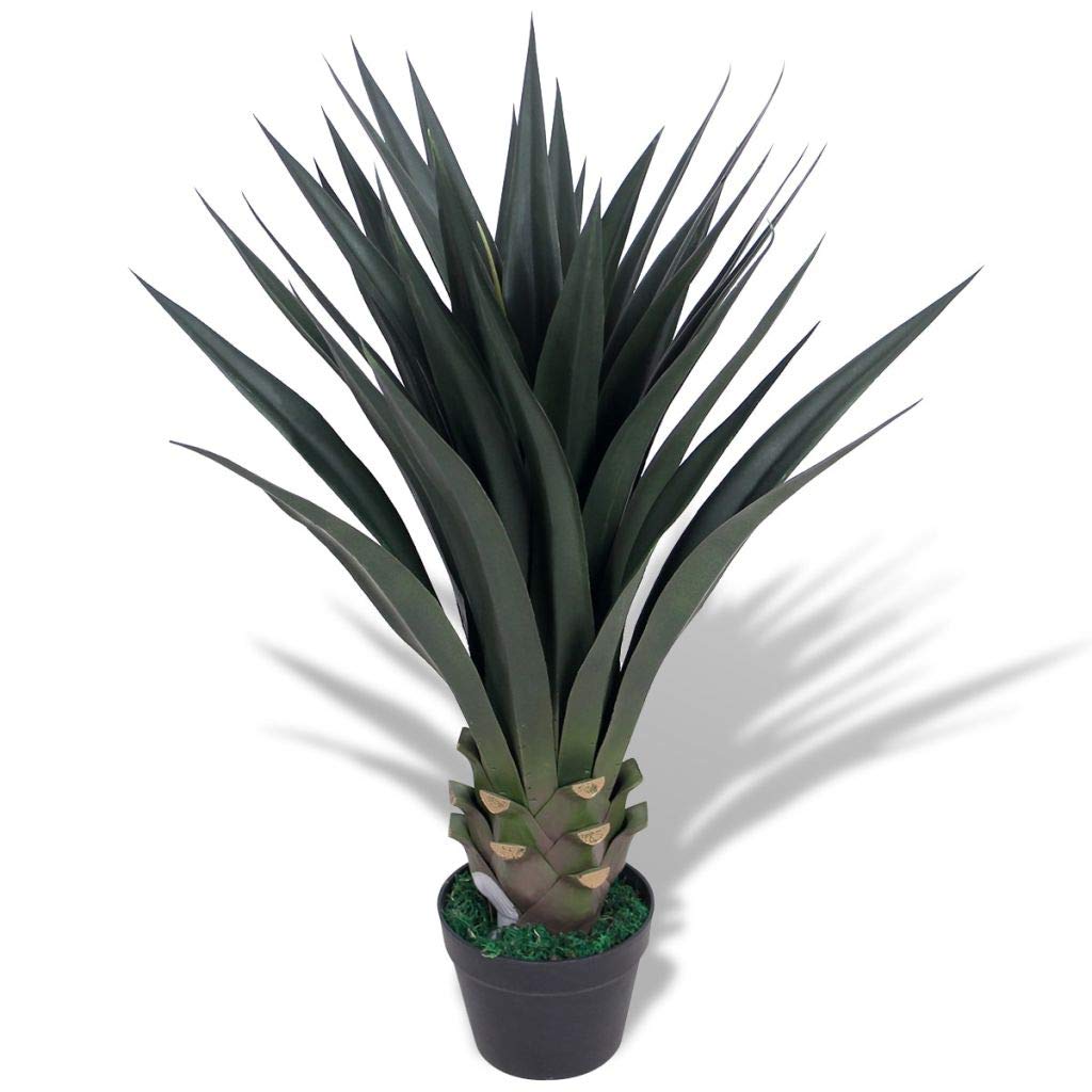 Planta artificial Yucca con maceta de 90 cm, color verde, planta artificial para el hogar, jardín, oficina, tienda, decoración del hogar o negocio