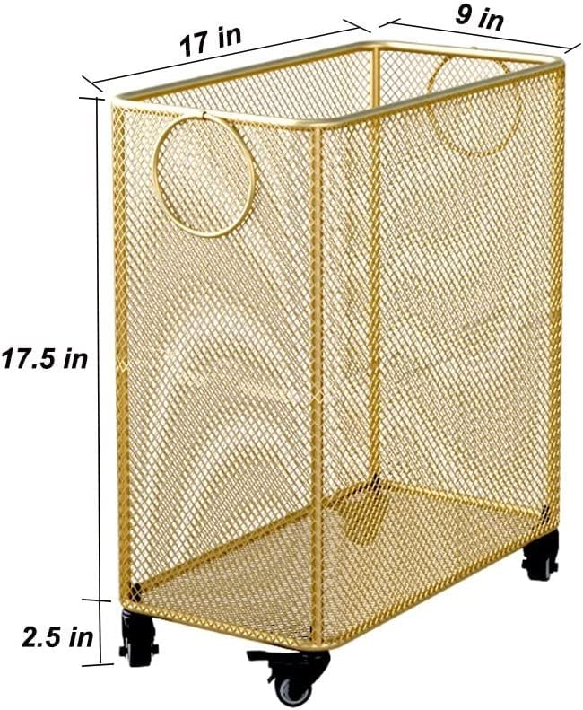 Panier à linge à roulettes grand format étroit pour optimiser l'espace - 2