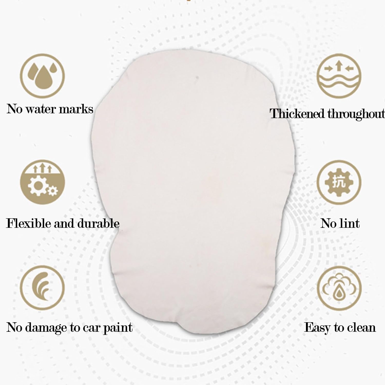 Chamois Towel for Car - 25.5" * 15.7" Large Natural Suede Car Cleaning Towel, Soft Leather, No Damage to Car Paint, Clean Interior and Exterior with One Wipe, for Sedans, Sv, Trucks