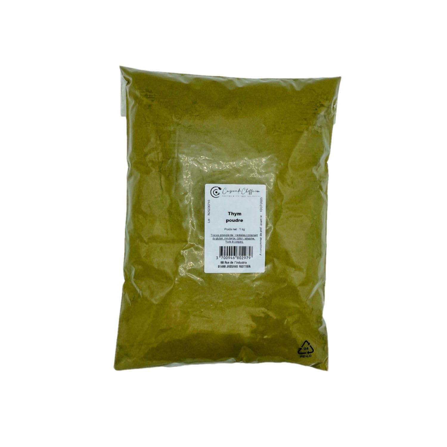 Cheffe.com – Lote de 2 tomillo en polvo – Bolsita de 1 kg