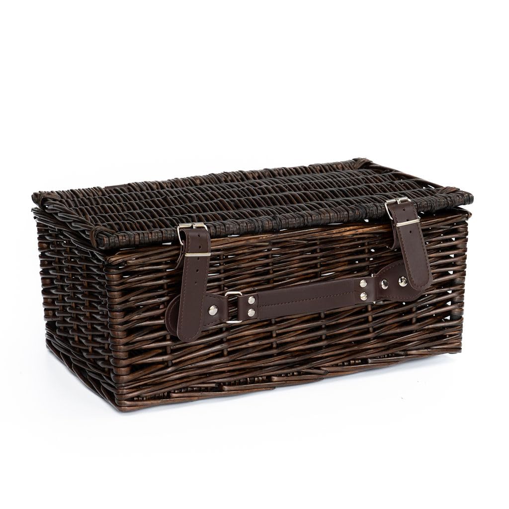 Arthur Cameron Distilled - Beedon Natural Wicker Hamper Basket & Gift Basket - Perfect As A Blanket Basket & Home Accessories (, Medium)