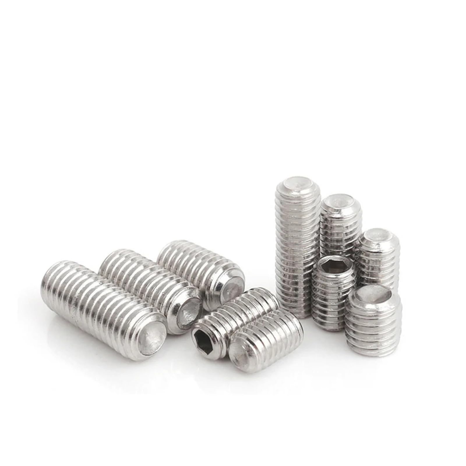 10 Unids/Lote Juego De Zócalos Hexagonales Tornillo Punta De Copa De Acero Inoxidable M2 M3 M4 M5 M6 M8 M10 Tornillo De Larva Hexagonal Sin Cabeza