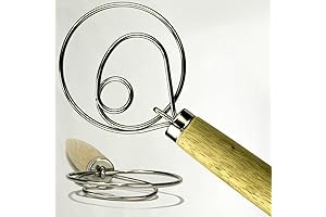 The Original Kitchen Dutch Style Bread Dough LARGE Round Whisk for Pastry Pizza