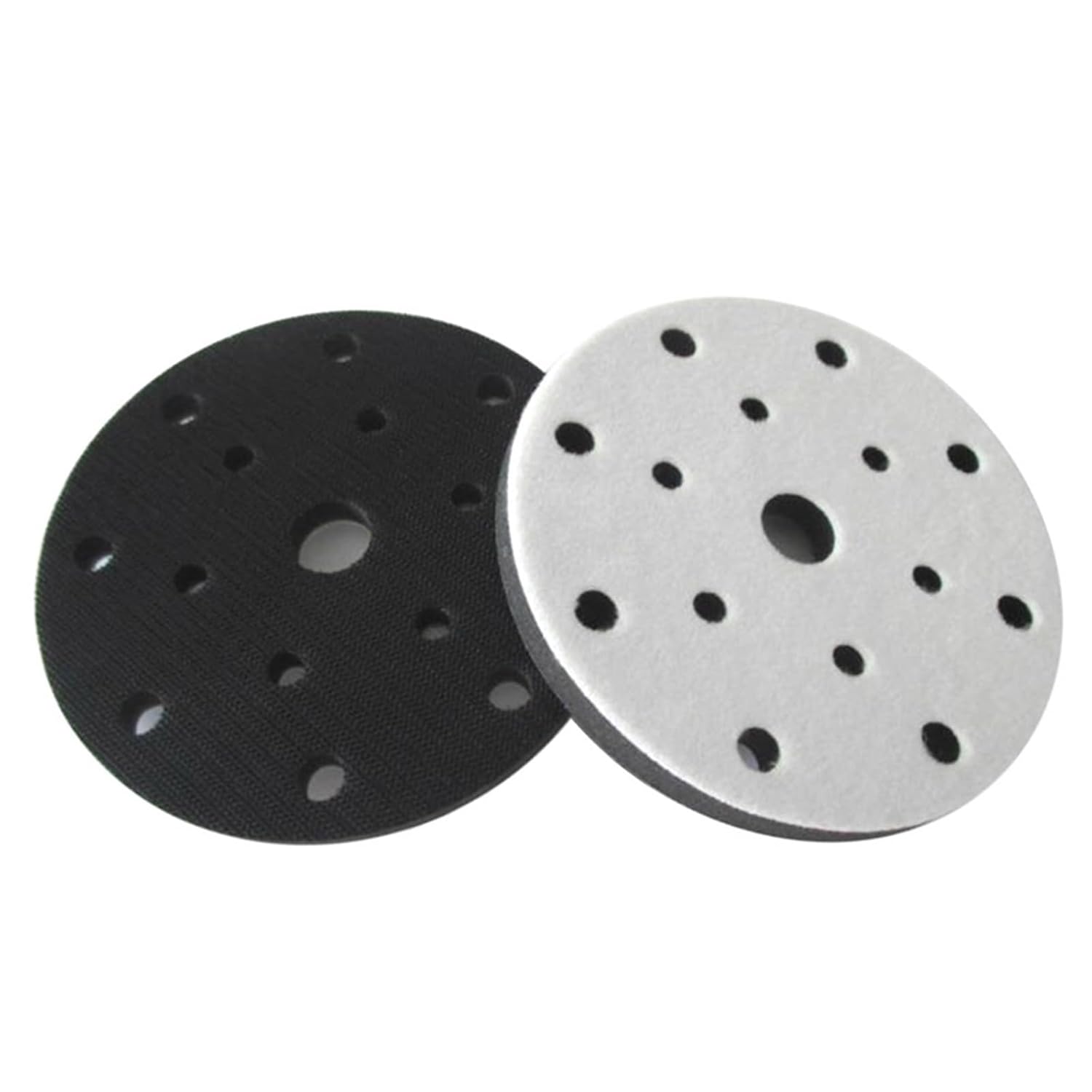 Backing Pads 6Pcs 6 Inch 150mm 15 Holes Soft Sponge Interface Pad Sanding Pads Hook & Loop Sanding Discs for Resin Fiber Disc