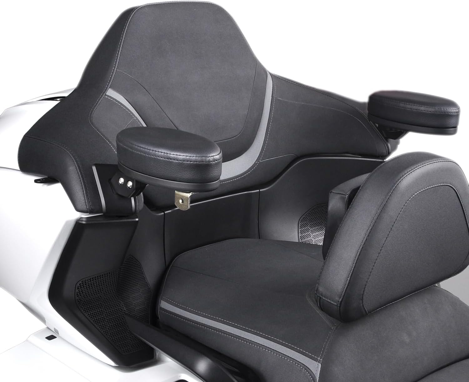 Panical Left Right Adjustable Rear Passenger Armrests Hand Pad For Honda Goldwing GL1800 Motorcycle 2018-2020 Leather Black